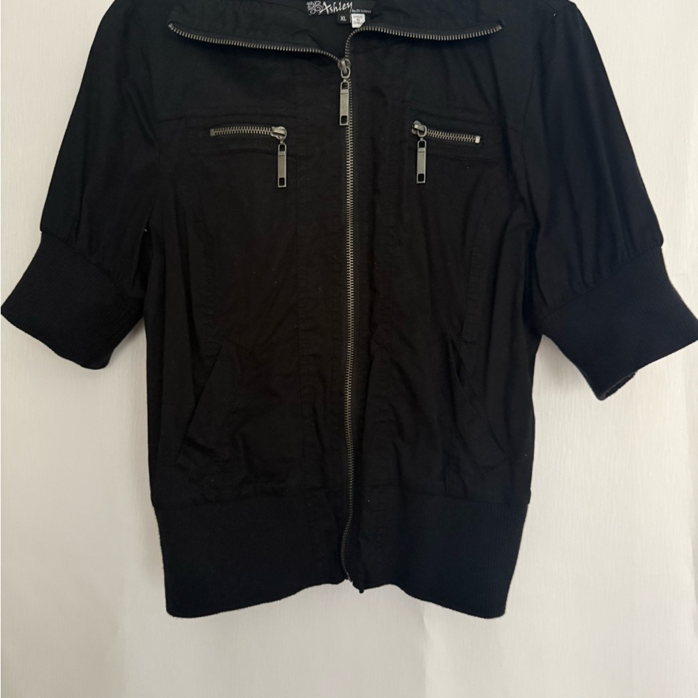 Ashley By 26 International Black Bomber Jacket